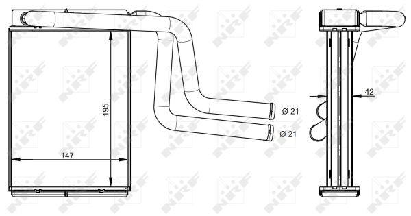 NRF Varmeelement, kabinevarme 54330 for FORD JAGUAR