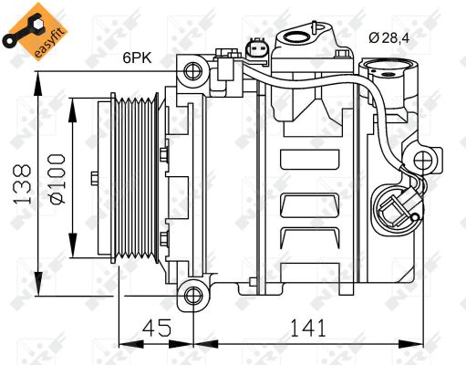 NRF Kompressor, klimaanlæg 32256 for MERCEDES-BENZ