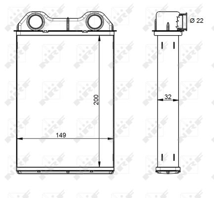 NRF Varmeelement, kabinevarme 54341 for MINI