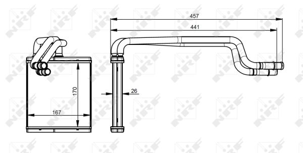 NRF Varmeelement, kabinevarme 54344 for FORD