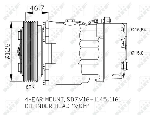 NRF Kompressor, klimaanlæg 32489 for VW