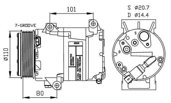 NRF Kompressor, klimaanlæg 32252 for RENAULT