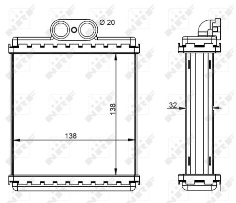 NRF Varmeelement, kabinevarme 54345 for SUZUKI