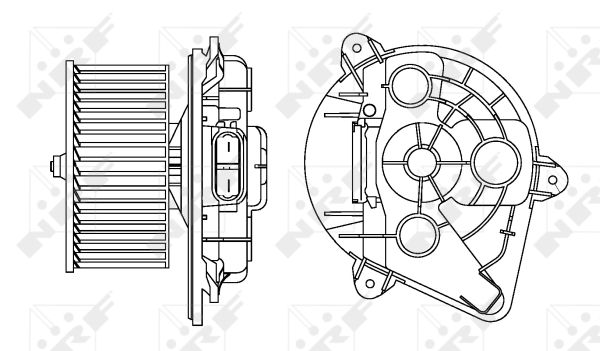 NRF Kabineblæser 34156 for OPEL VAUXHALL NISSAN RENAULT
