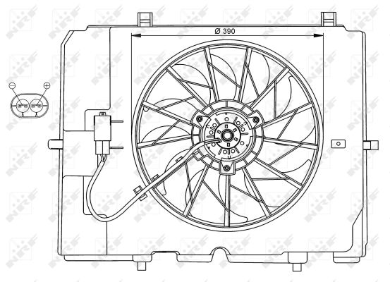 NRF Ventilator, motorkøling 47067 for MERCEDES-BENZ