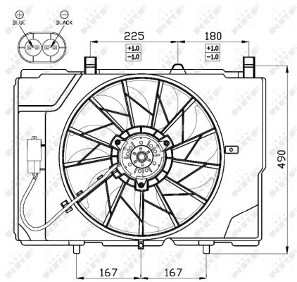 NRF Ventilator, motorkøling 47466 for MERCEDES-BENZ