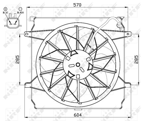 NRF Ventilator, motorkøling 47529 for JEEP