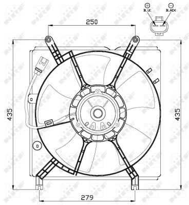 NRF Ventilator, motorkøling 47534 for TOYOTA