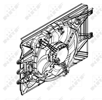 NRF Ventilator, motorkøling 47594 for FIAT