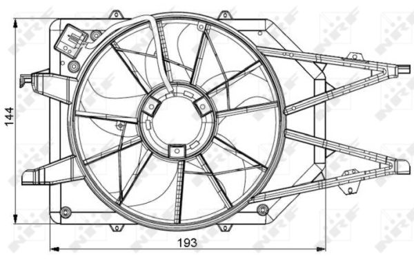 NRF Ventilator, motorkøling 47034 for FORD