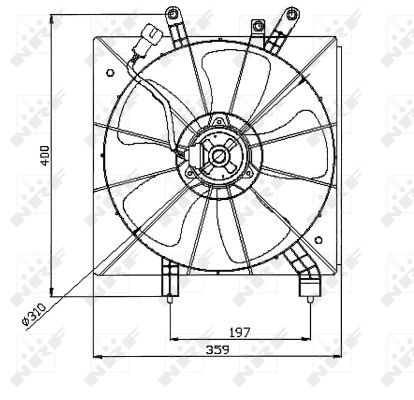 NRF Ventilator, motorkøling 47043 for HONDA