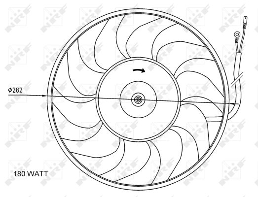 NRF Ventilator, motorkøling 47071 for AUDI VW