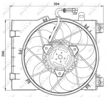 NRF Ventilator, motorkøling 47063 for VAUXHALL