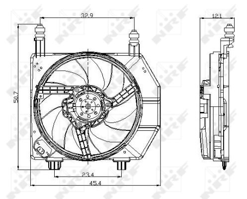 NRF Ventilator, motorkøling 47077 for FORD