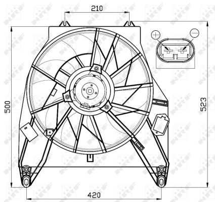 NRF Ventilator, motorkøling 47456 for RENAULT
