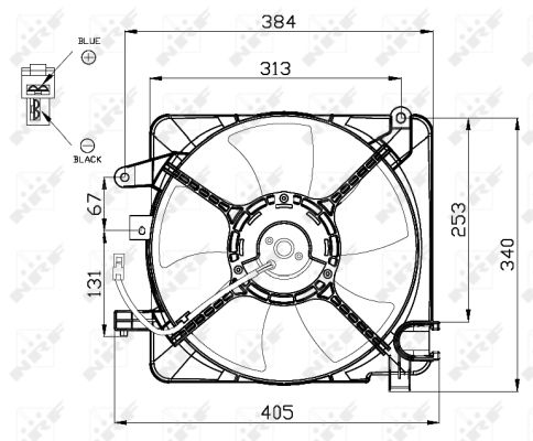 NRF Ventilator, motorkøling 47449 for DAEWOO