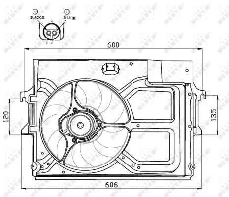 NRF Ventilator, motorkøling 47490 for FORD