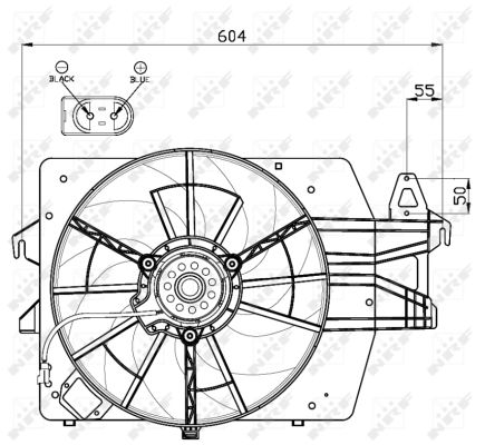 NRF Ventilator, motorkøling 47544 for FORD
