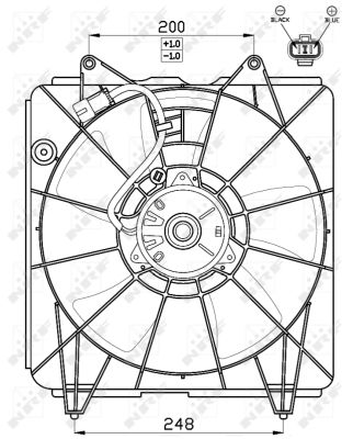 NRF Ventilator, motorkøling 47545 for HONDA