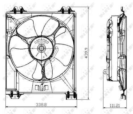 NRF Ventilator, motorkøling 47677 for FIAT