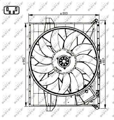 NRF Ventilator, motorkøling 47731 for MERCEDES-BENZ