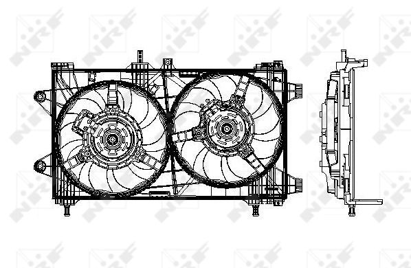 NRF Ventilator, motorkøling 47802 for FIAT