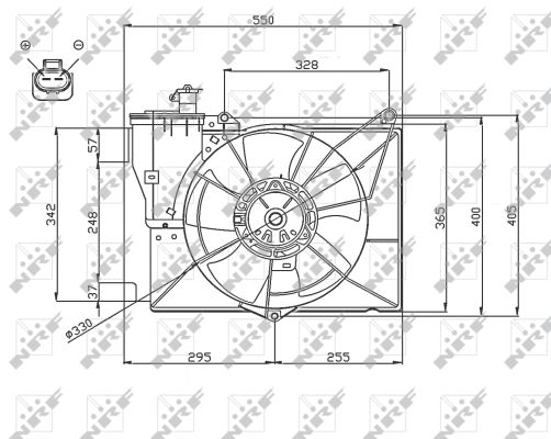 NRF Ventilator, motorkøling 47746 for TOYOTA