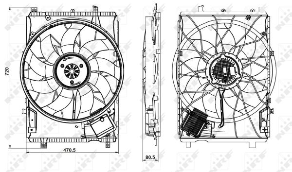 NRF Ventilator, motorkøling 47853 for MERCEDES-BENZ
