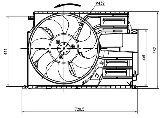 NRF Ventilator, motorkøling 47922 for MINI