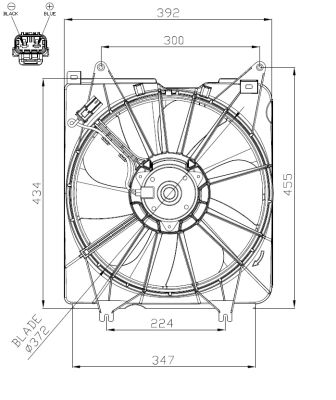 NRF Ventilator, motorkøling 47935 for HONDA