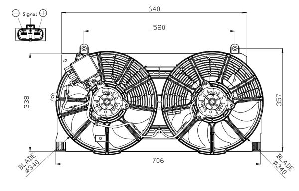 NRF Ventilator, motorkøling 47943 for NISSAN