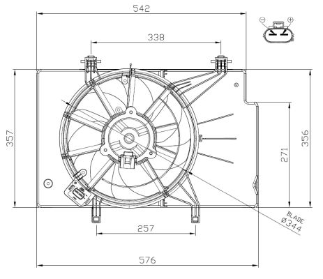 NRF Ventilator, motorkøling 47957 for FORD