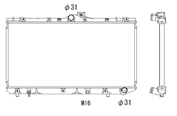 NRF Køler, motorkøling 503966 for TOYOTA