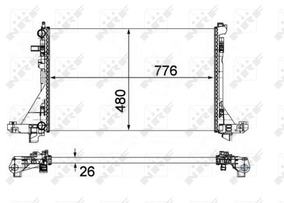 NRF Køler, motorkøling 58482 for OPEL VAUXHALL NISSAN RENAULT
