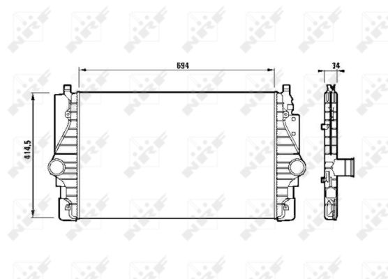 NRF Ladeluftkøler 30873 for VW