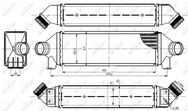 NRF Ladeluftkøler 30887 for FORD