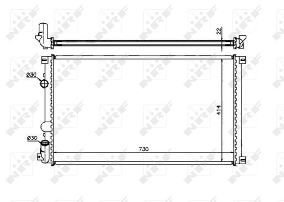 NRF Køler, motorkøling 58321 for OPEL VAUXHALL RENAULT