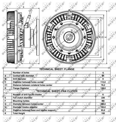 NRF 49025 259mm for RENAULT TRUCKS