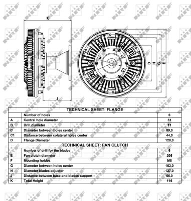 NRF 49064 186mm for RENAULT TRUCKS