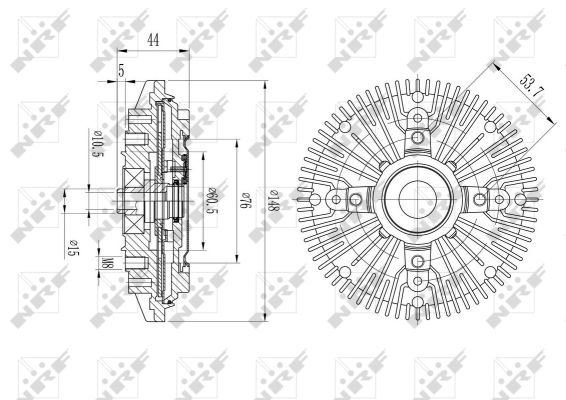NRF Kobling, kølerventilator 49623 for VW