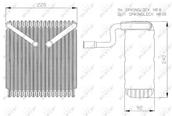 NRF Fordamper, klimaanlæg 36043 for FORD