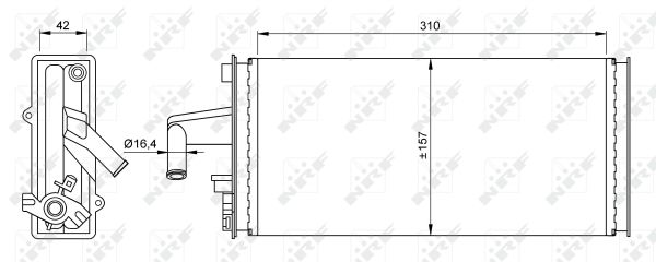 NRF Varmeelement, kabinevarme 54259 for IVECO