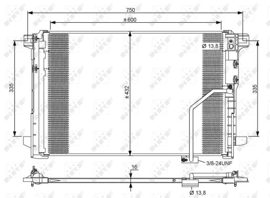 NRF Kondensor, klimaanlæg 35793 for MERCEDES-BENZ