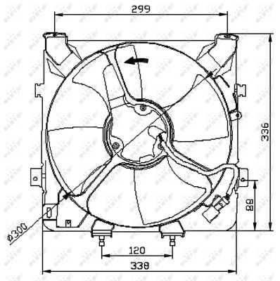 NRF Ventilator, motorkøling 47041 for HONDA