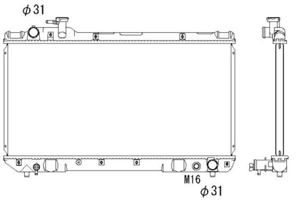 NRF Køler, motorkøling 503988 for TOYOTA
