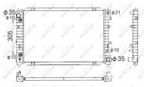 NRF Køler, motorkøling 53378 for FORD MAZDA