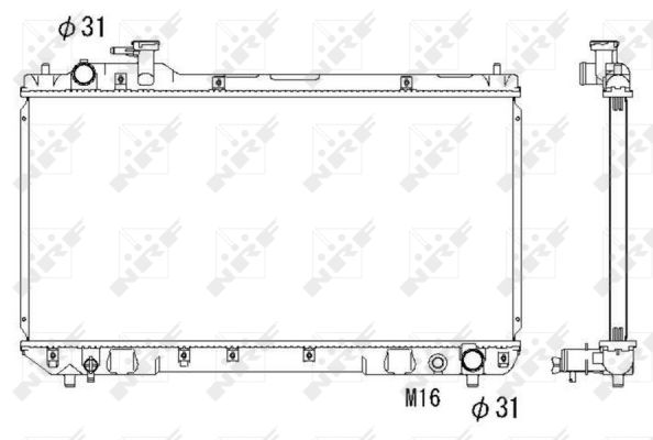 NRF Køler, motorkøling 53275 for TOYOTA