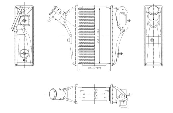 NRF Ladeluftkøler 309091 for HONDA