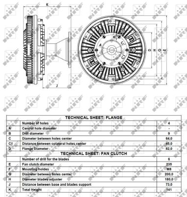 NRF 49114 235mm for MERCEDES-BENZ