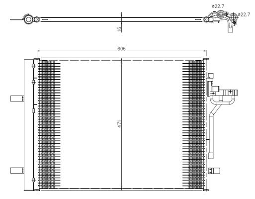 NRF Kondensor, klimaanlæg 350375 for FORD
